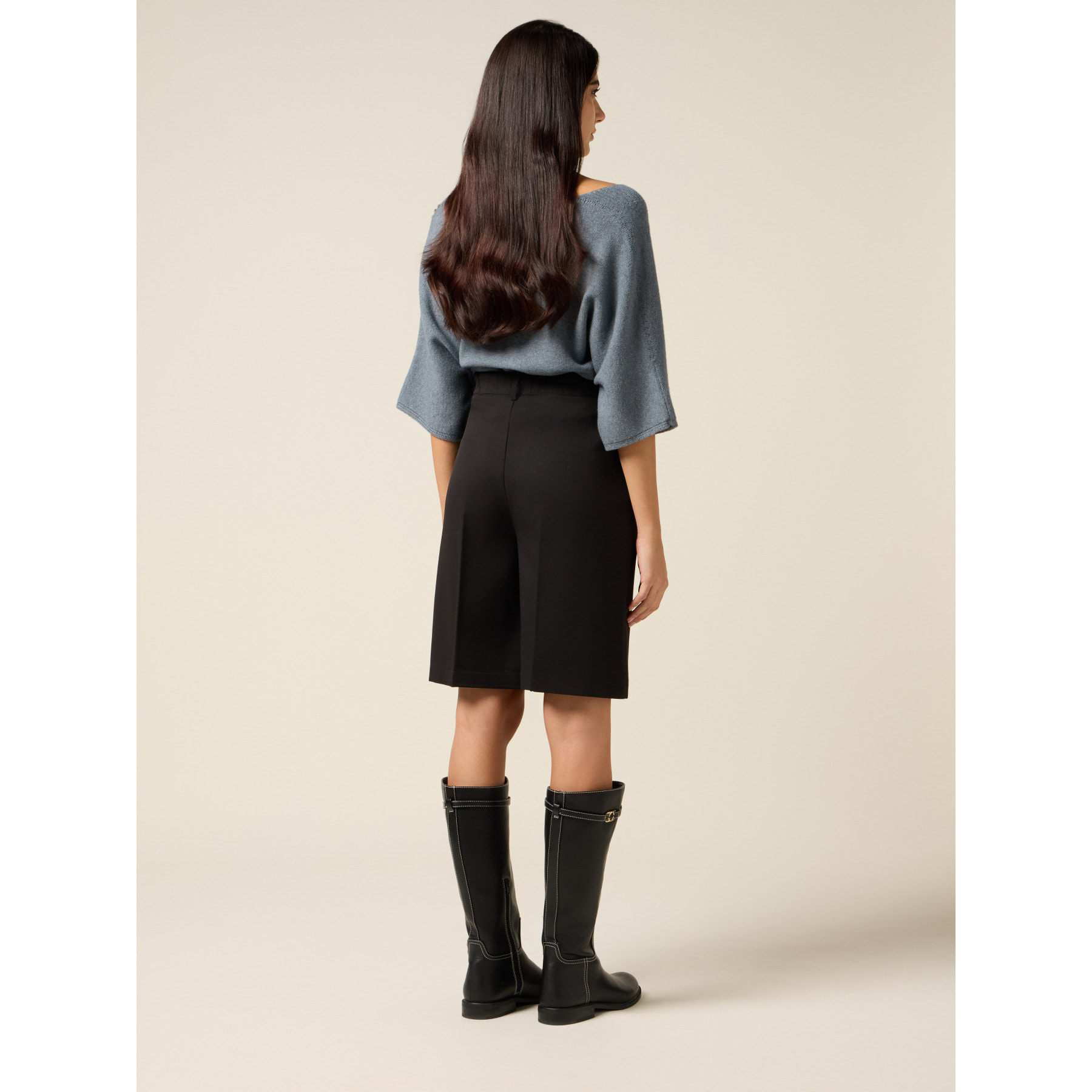 Oltre - Pantalones bermuda - Negro