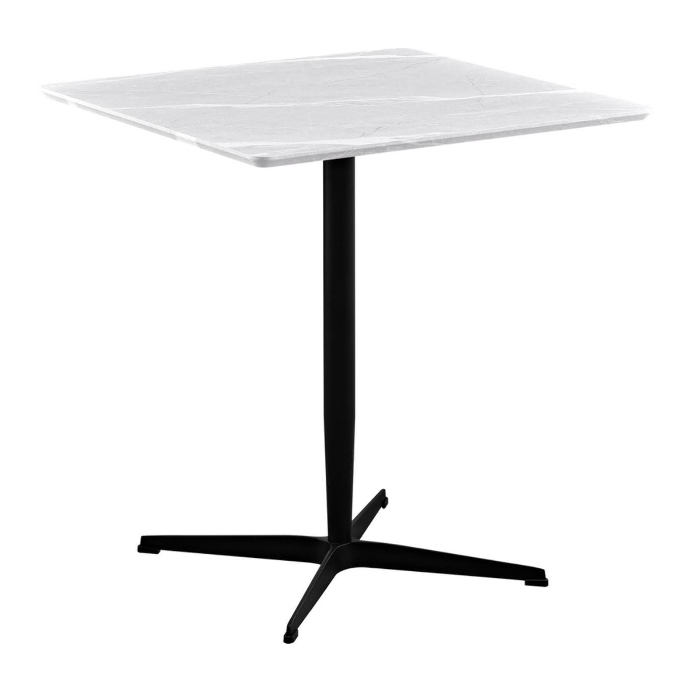 Tavolo da bar con effetto marmo grigio 70x70x77,5 cm - Tahlia