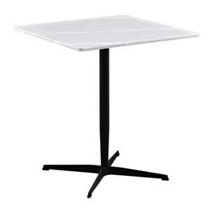 Tavolo da bar con effetto marmo grigio 70x70x77,5 cm - Tahlia