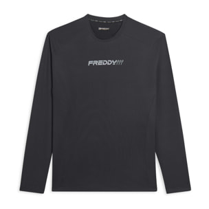 T-shirt slim manica lunga con fit tecnico