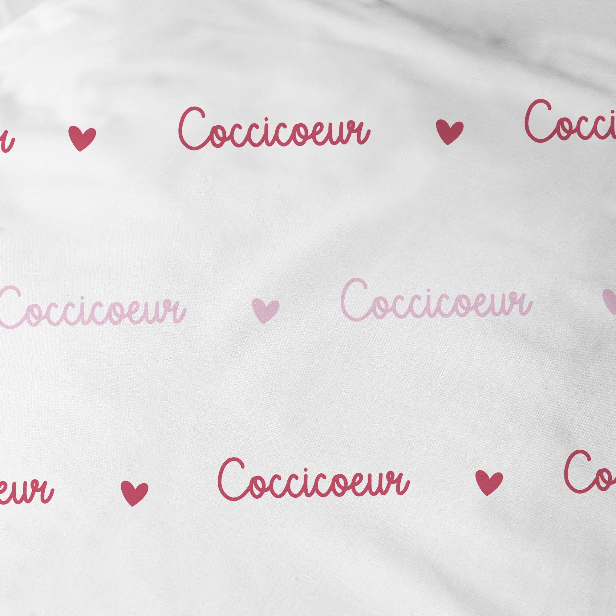 Parure de lit imprimée 100% coton, COCCI COEUR