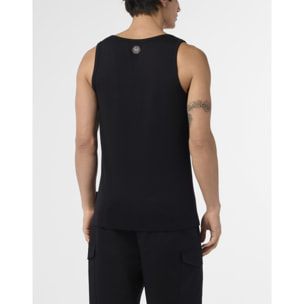 PHILIPP PLEIN Cotton Tank Top Skull & Bones