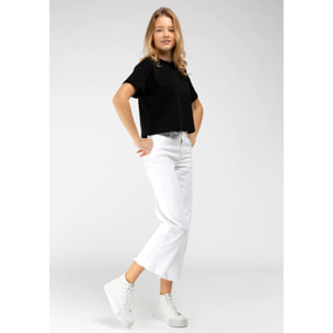 Zapatillas Altas Unisex de Lona en Blanco B&W