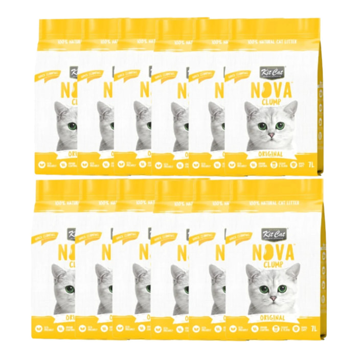 12x Pack Kit Cat Arena Eco Nova - Original 7 L Arena para gatos