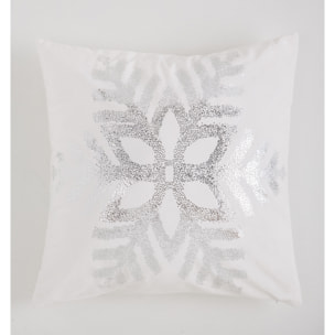 Housse de coussin NEIGE BLANC PLATA