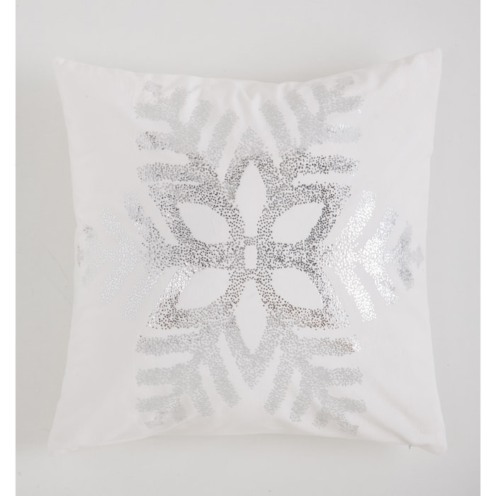 Housse de coussin NEIGE BLANC PLATA