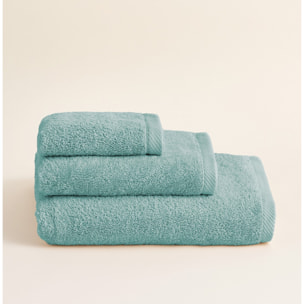 Set de serviettes éponge 100% coton éponge peigné - 600 g/m2 turquoise