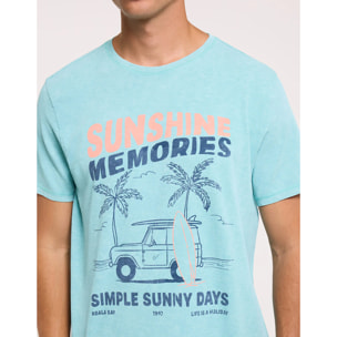 Camiseta Manga Corta Azul - Bayside