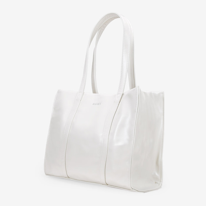 Bolso de hombro piedra con cremallera