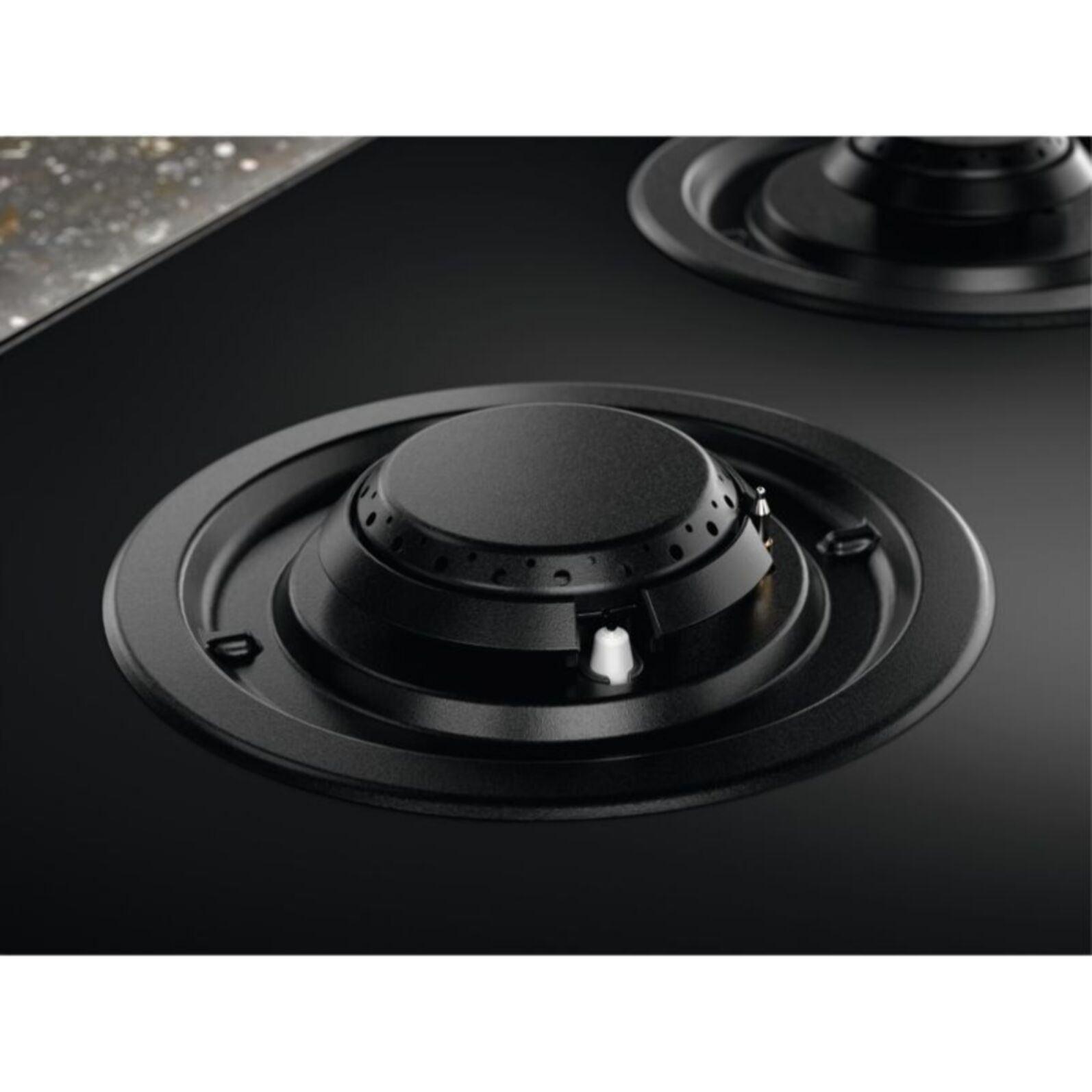 Plaque gaz ELECTROLUX KGG643753K - 4 foyers Verre Noir et Grilles Fonte
