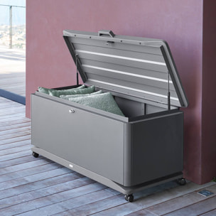 Coffre de rangement 450L Alumia gris graphite en aluminium