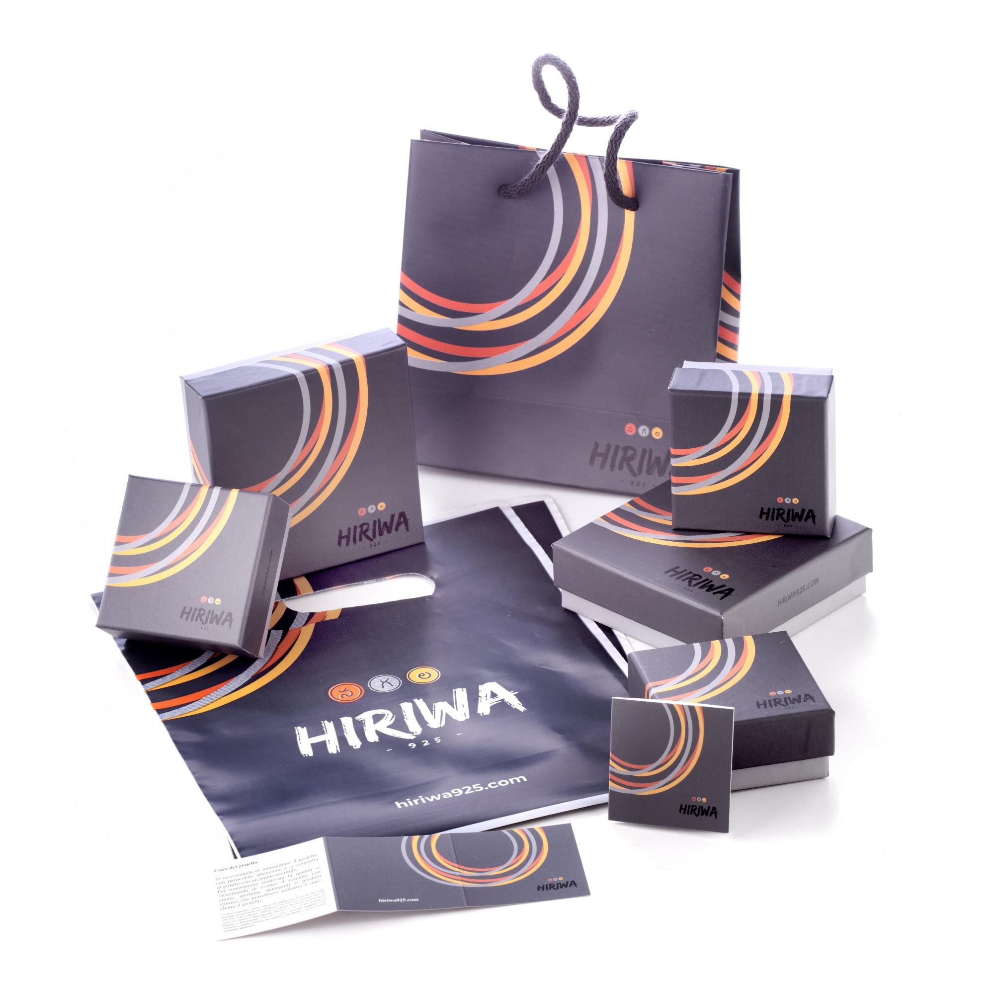 Bracciale Hiriwa 925 Tennis Argento Nero Pietre Bianche