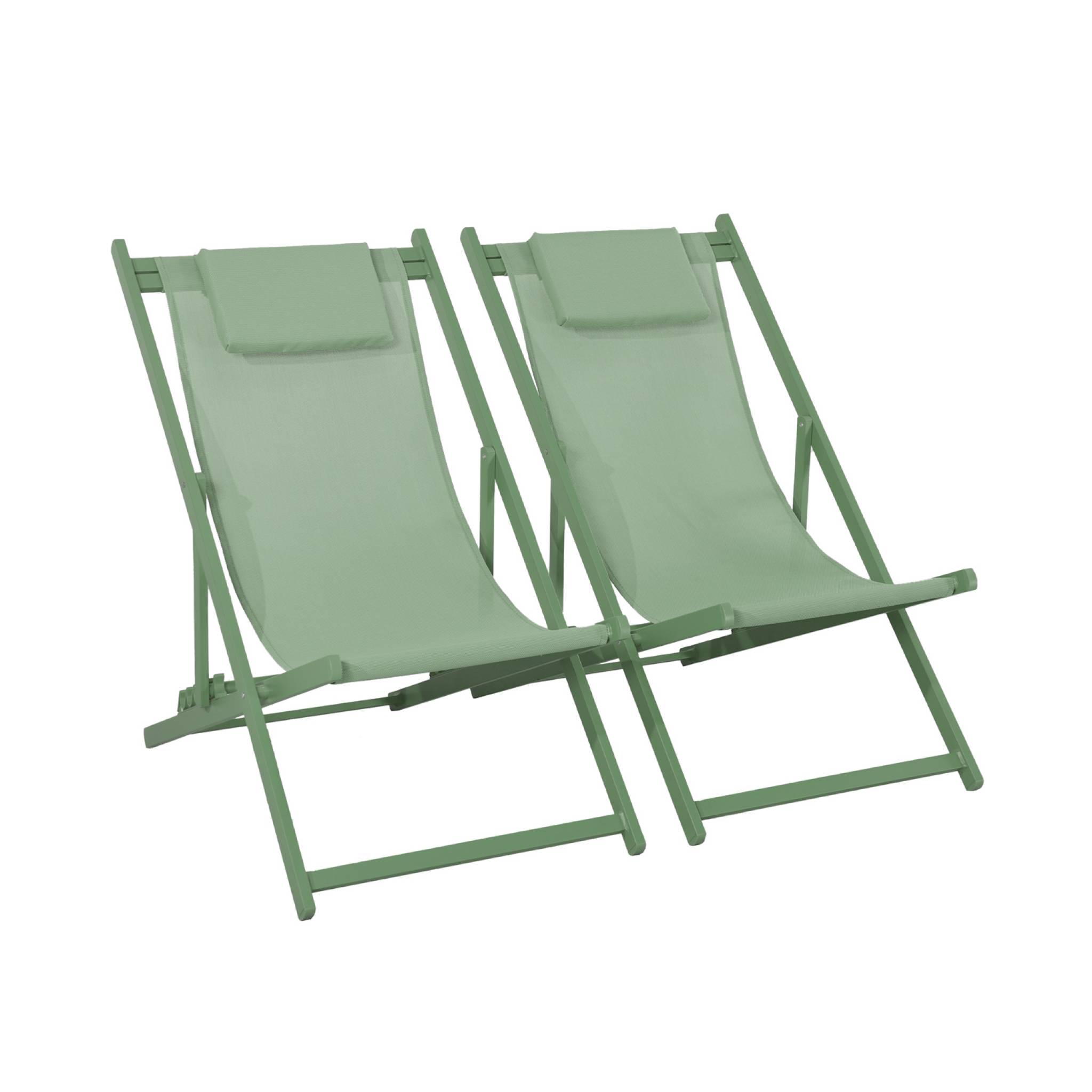 Bain de soleil aluminium multi positions (lot de 2) GAIA