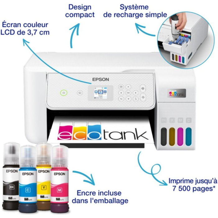 Imprimante jet d'encre EPSON EcoTank ET 2876