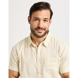 Camisa Manga Corta Beige - Norla