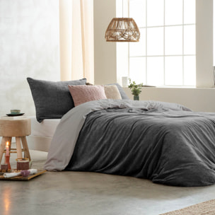 Funda nórdica velvet gris