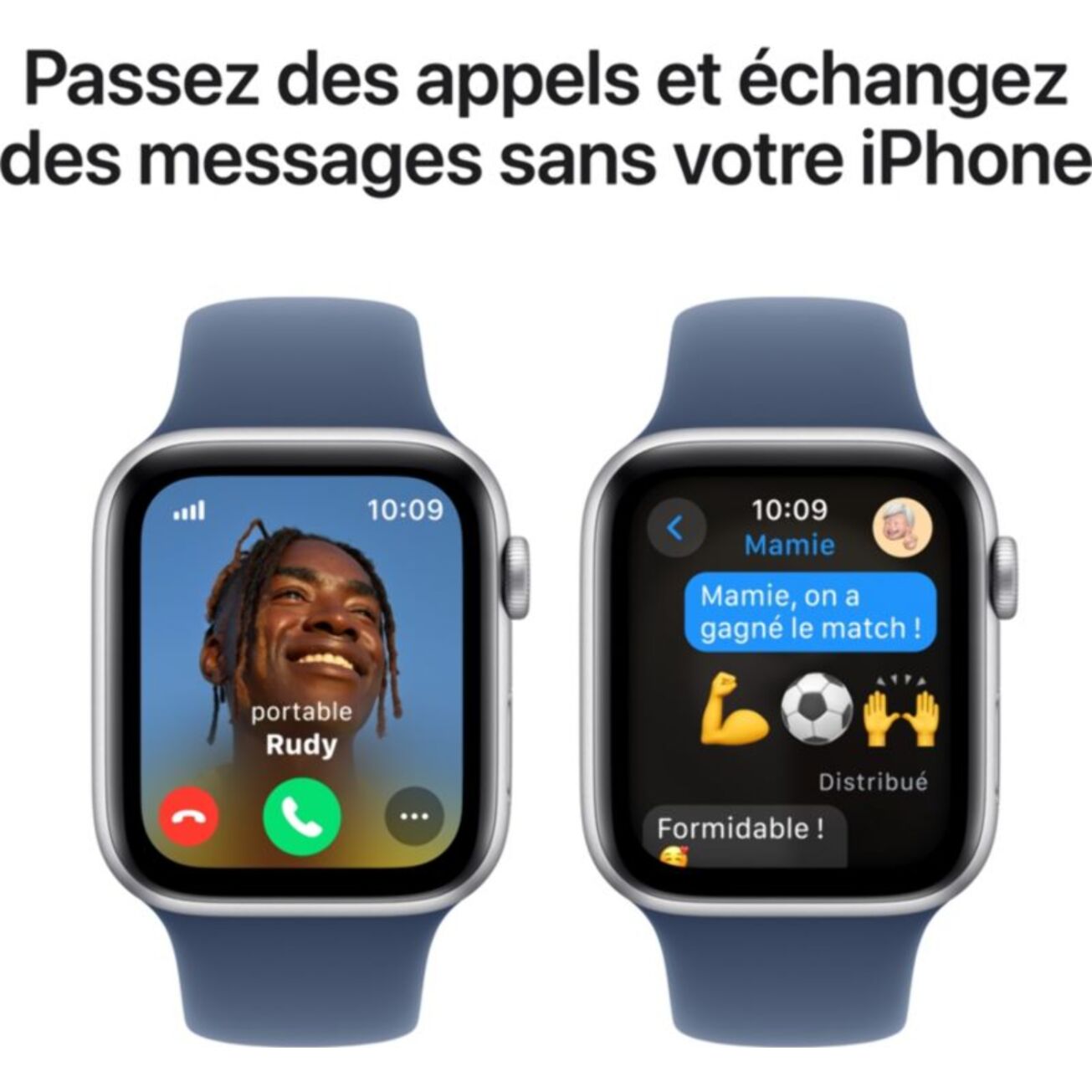 Montre connectée APPLE WATCH SE 40mm Argent/Denim S/M Cellular