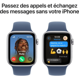 Montre connectée APPLE WATCH SE 40mm Argent/Denim S/M Cellular