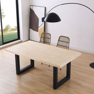 Mesa de comedor Loft 180 Negro - Roble