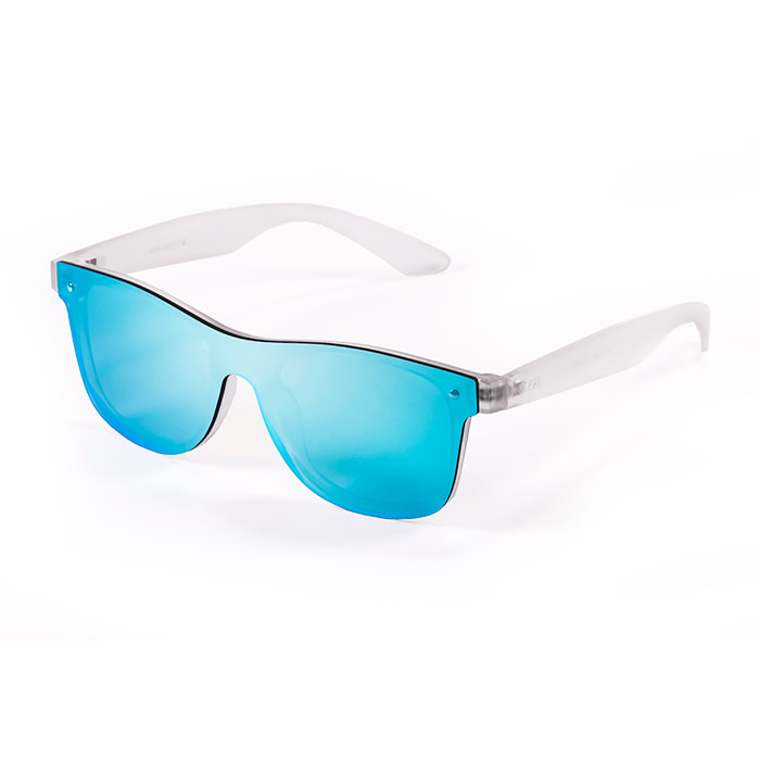 Gafas de sol OCEAN MESSINA - Transparente blanco mate / Plana revo azul cielo