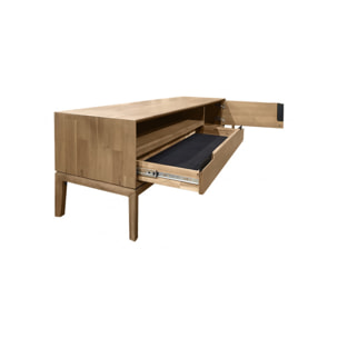 Meuble TV avec rangements en bois d'acacia - AMALFI