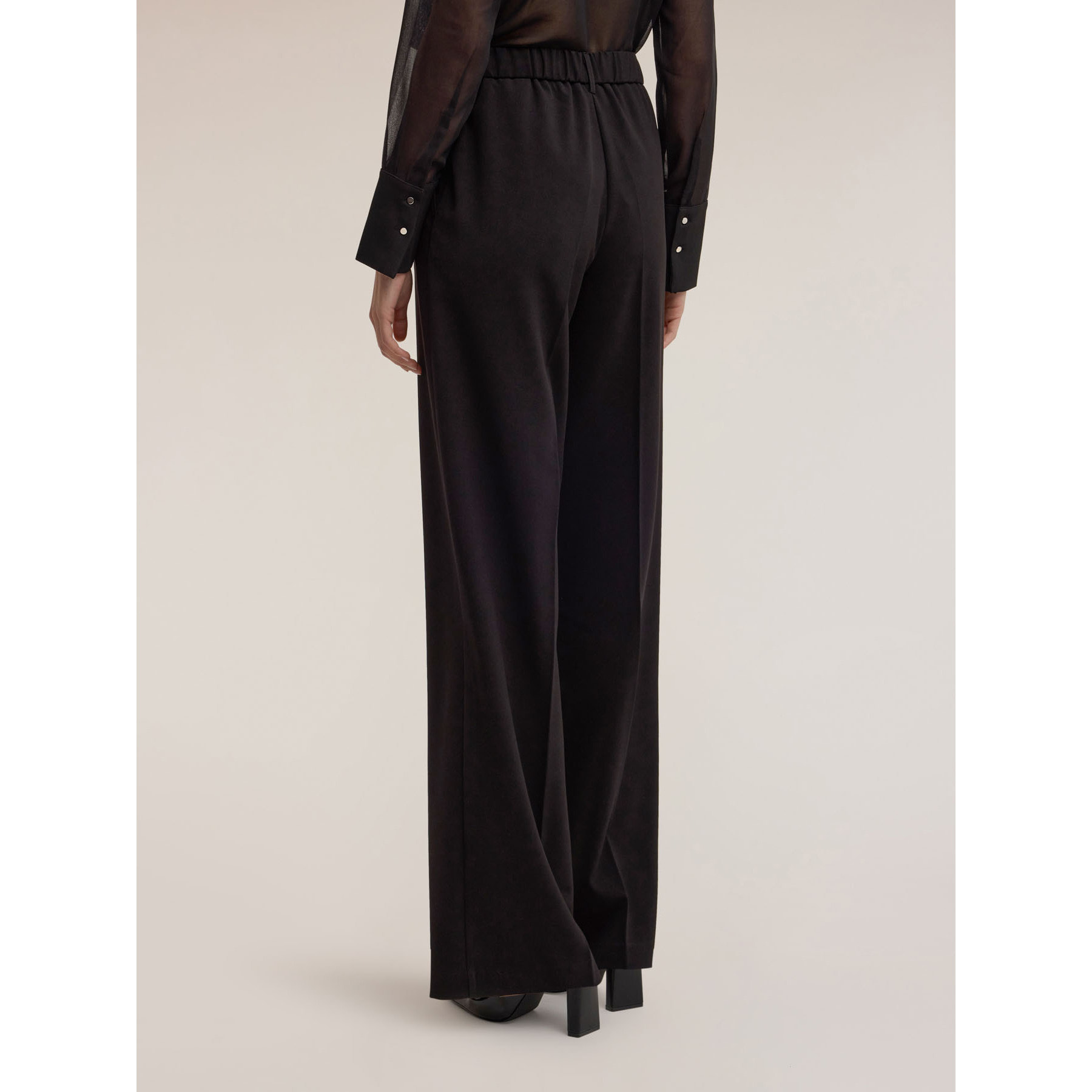 Motivi - Pantalones palazzo de poliviscosa - Negro