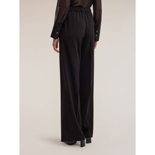 Motivi - Pantalones palazzo de poliviscosa - Negro