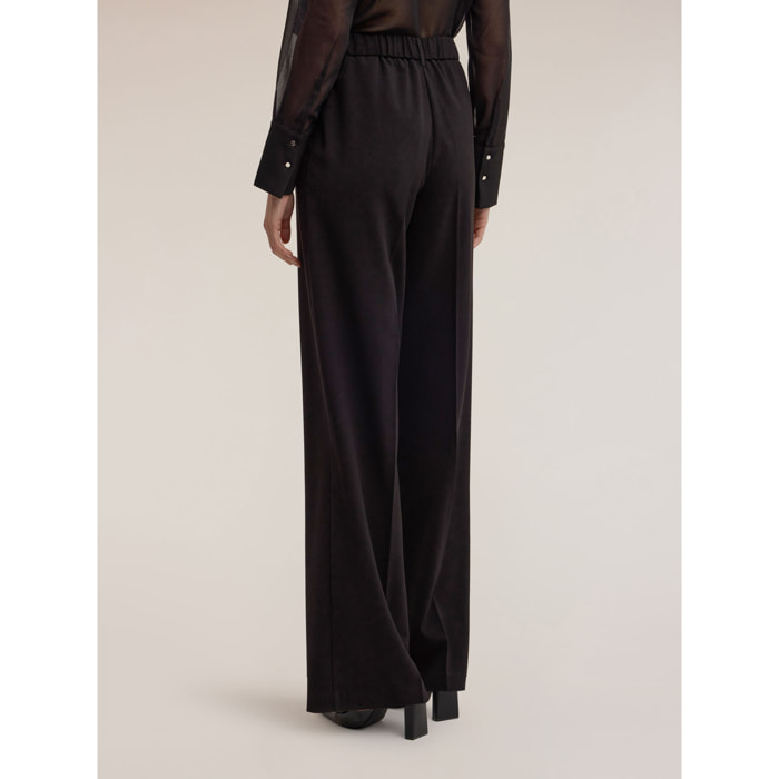 Motivi - Pantalones palazzo de poliviscosa - Negro