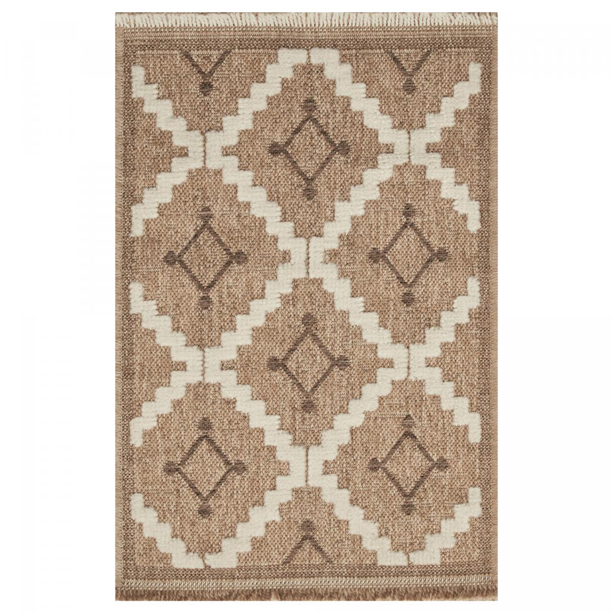 Tapis extérieur tissé kilim rectangle TEBI