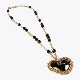 collana con ciondolo, collana con cuore incatenato