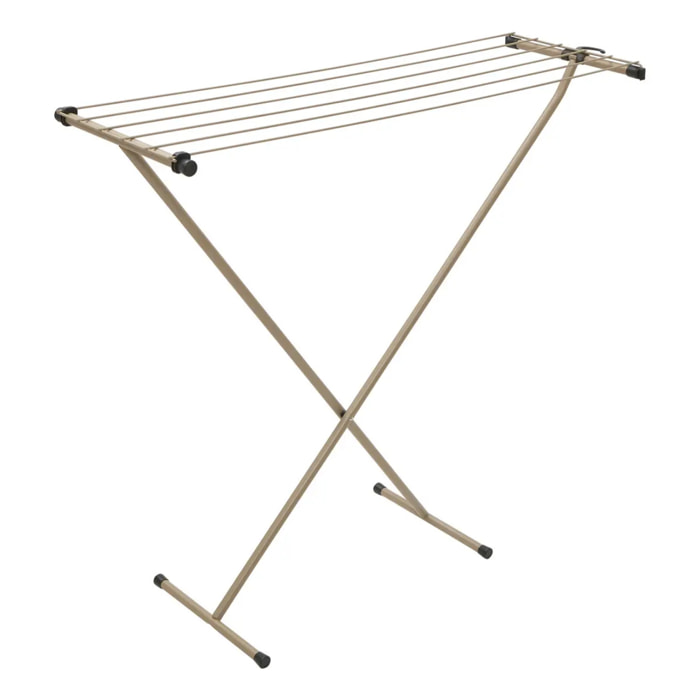 Étendoir à linge accrochable Sahana pont 6 m pliable beige