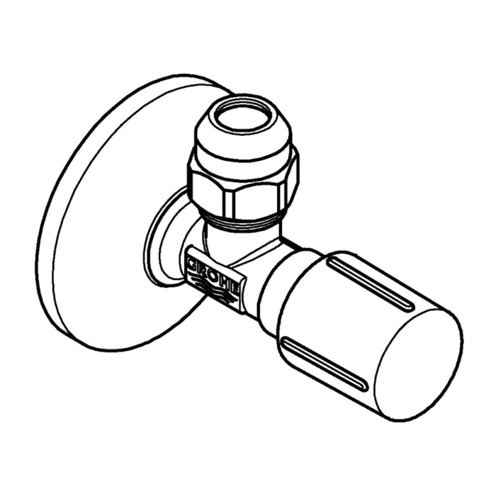 Robinet d'arrêt équerre 1/2 Nickel Brossé
