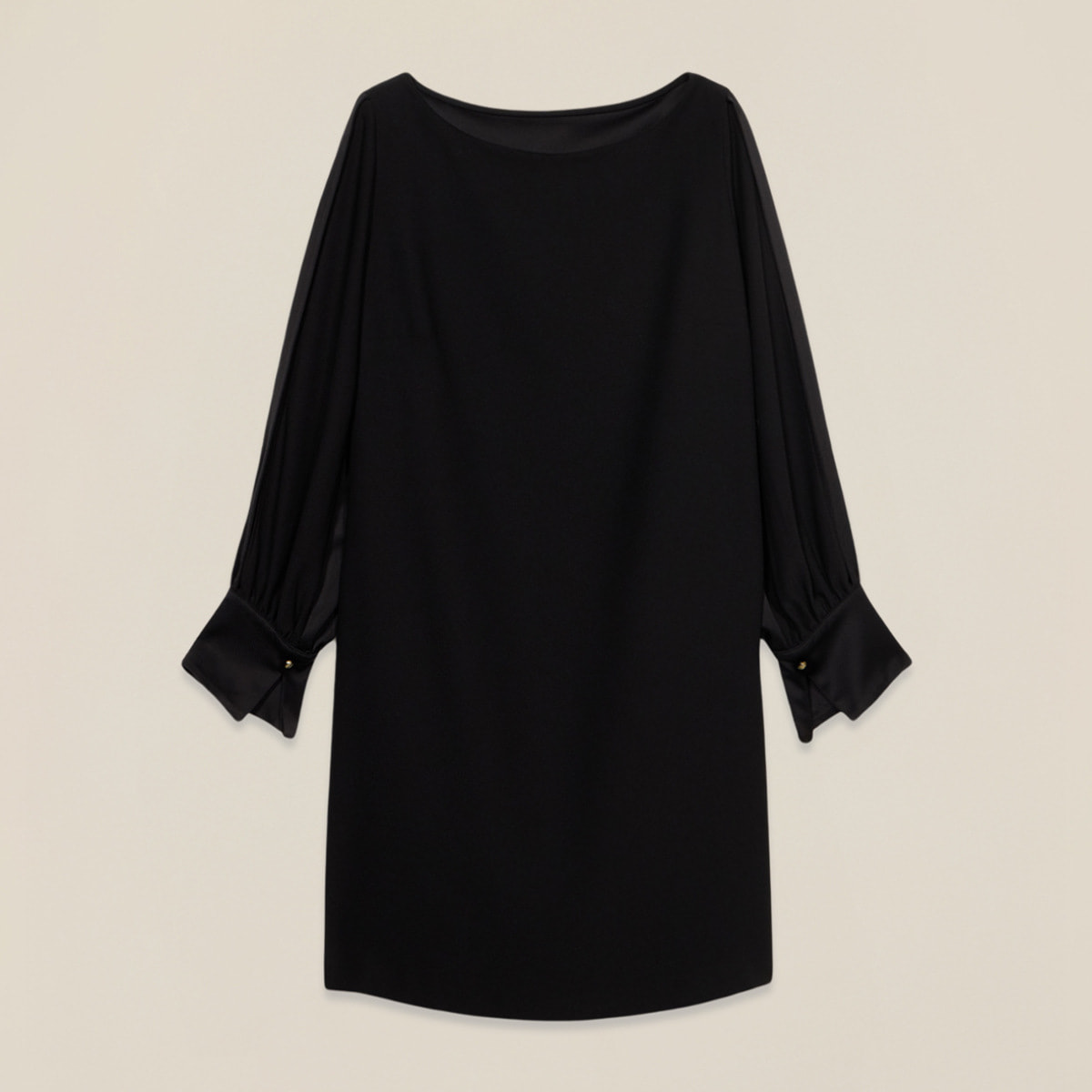 Oltre - Vestido con aberturas en las mangas - Negro