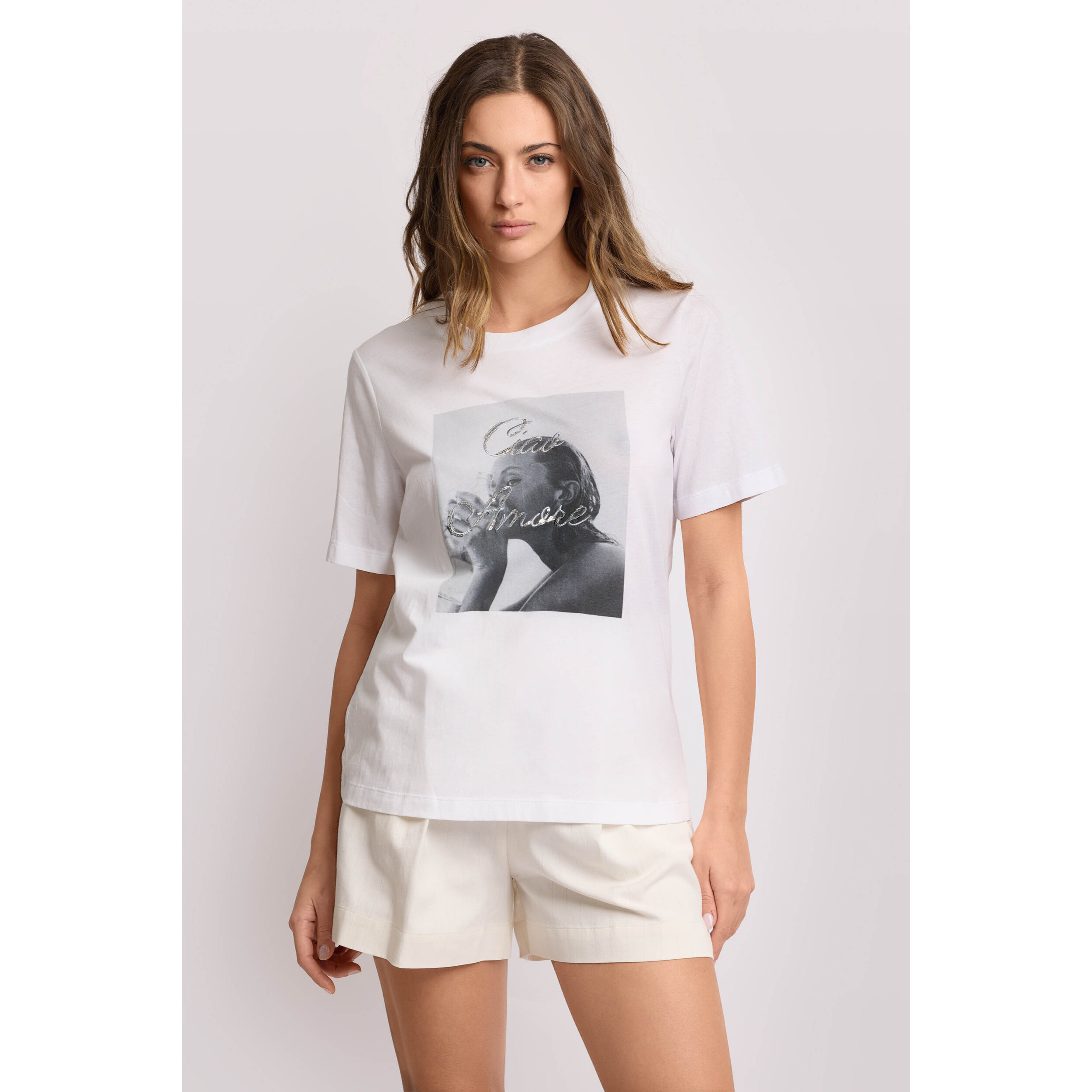 Kocca - T-shirt con stampa fotografica Donna, Stampa, Girocollo