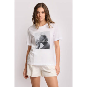 Kocca - T-shirt con stampa fotografica Donna, Stampa, Girocollo