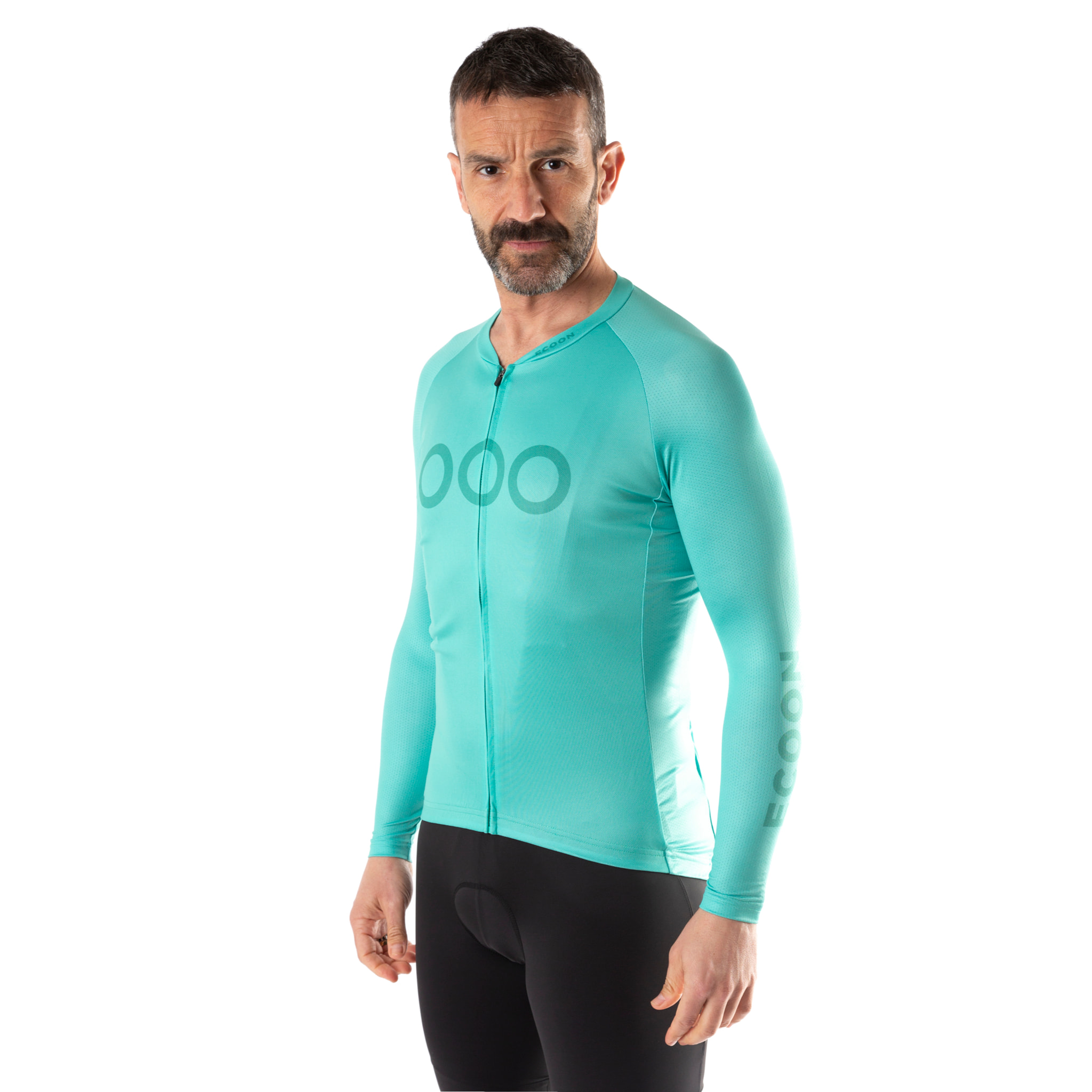 Maglia a maniche lunghe da uomo ECOON Tourmalet color turchese