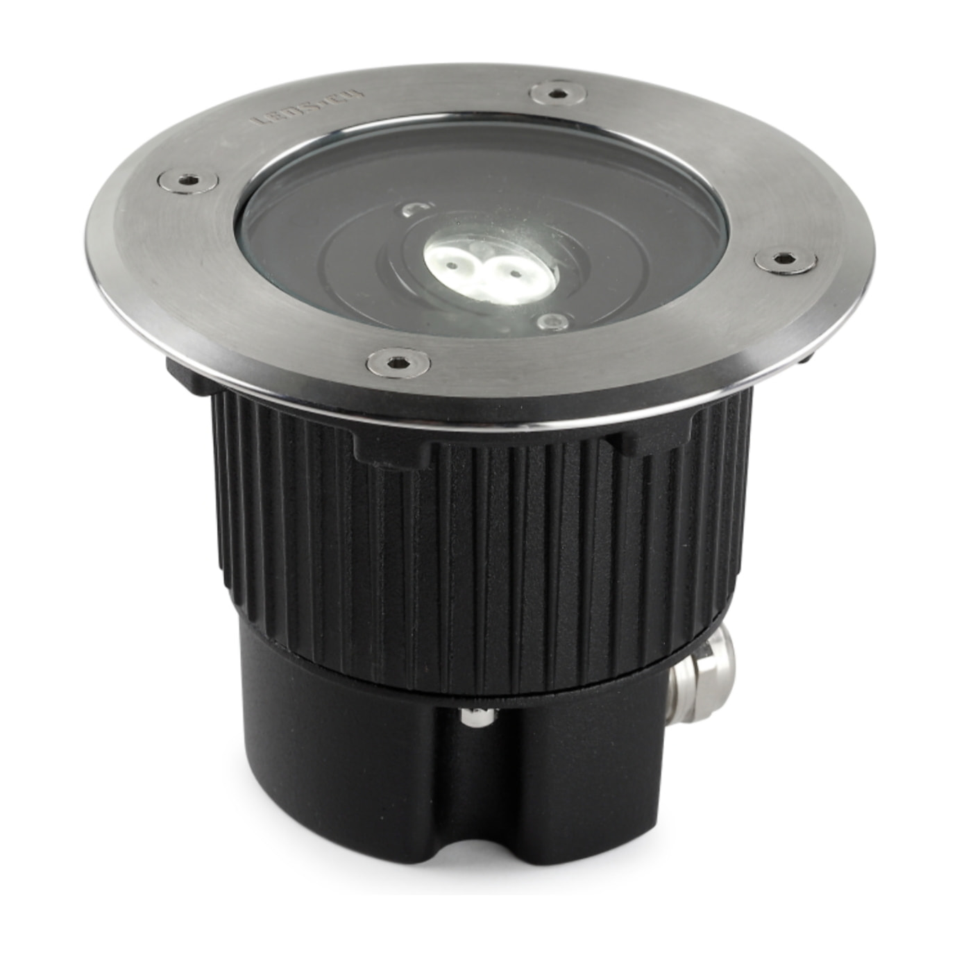 LEDS C4 Empotrable de suelo IP65-IP67 Gea Power LED Round ø130mm LED 8.9 Blanco cálido - 3000K ON-OFF Acero inoxidable AISI 316 460lm