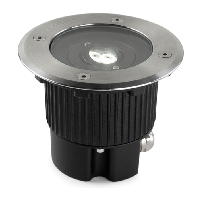 LEDS C4 Empotrable de suelo IP65-IP67 Gea Power LED Round ø130mm LED 8.9 Blanco cálido - 3000K ON-OFF Acero inoxidable AISI 316 460lm