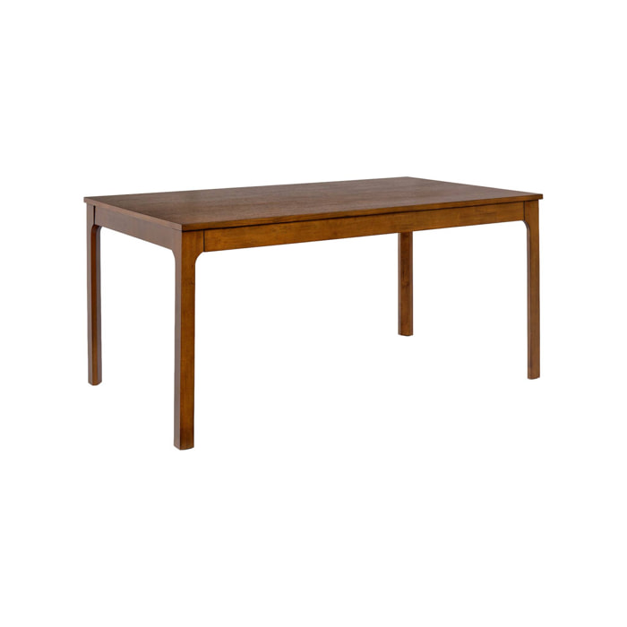 Table à manger rectangle extensible bois d'hévéa placage chêne 6-10 places FÉLICIE