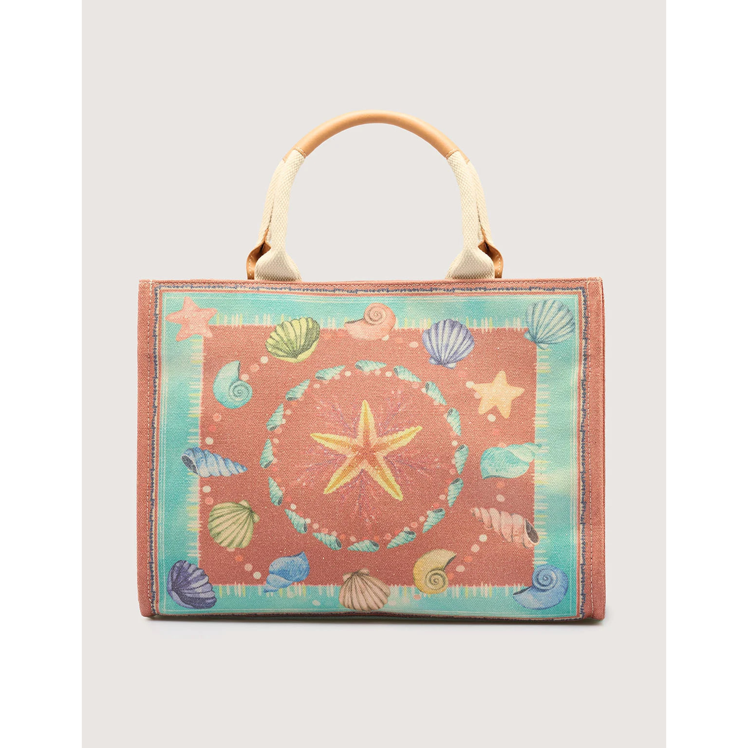 Bolso de Mano Azul y Salmón - Estrella Mar