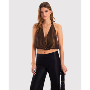 Top de mujer con escote cruzado