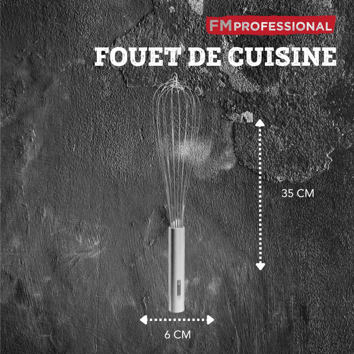 Fouet de cuisine et pâtisserie en inox 35 cm FM Professional