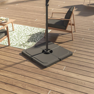Dalle pour parasol "Stacio" ardoise 25kg en béton