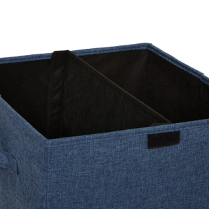 Corbeille à linge Colorama rectangulaire pliable 74L bleu
