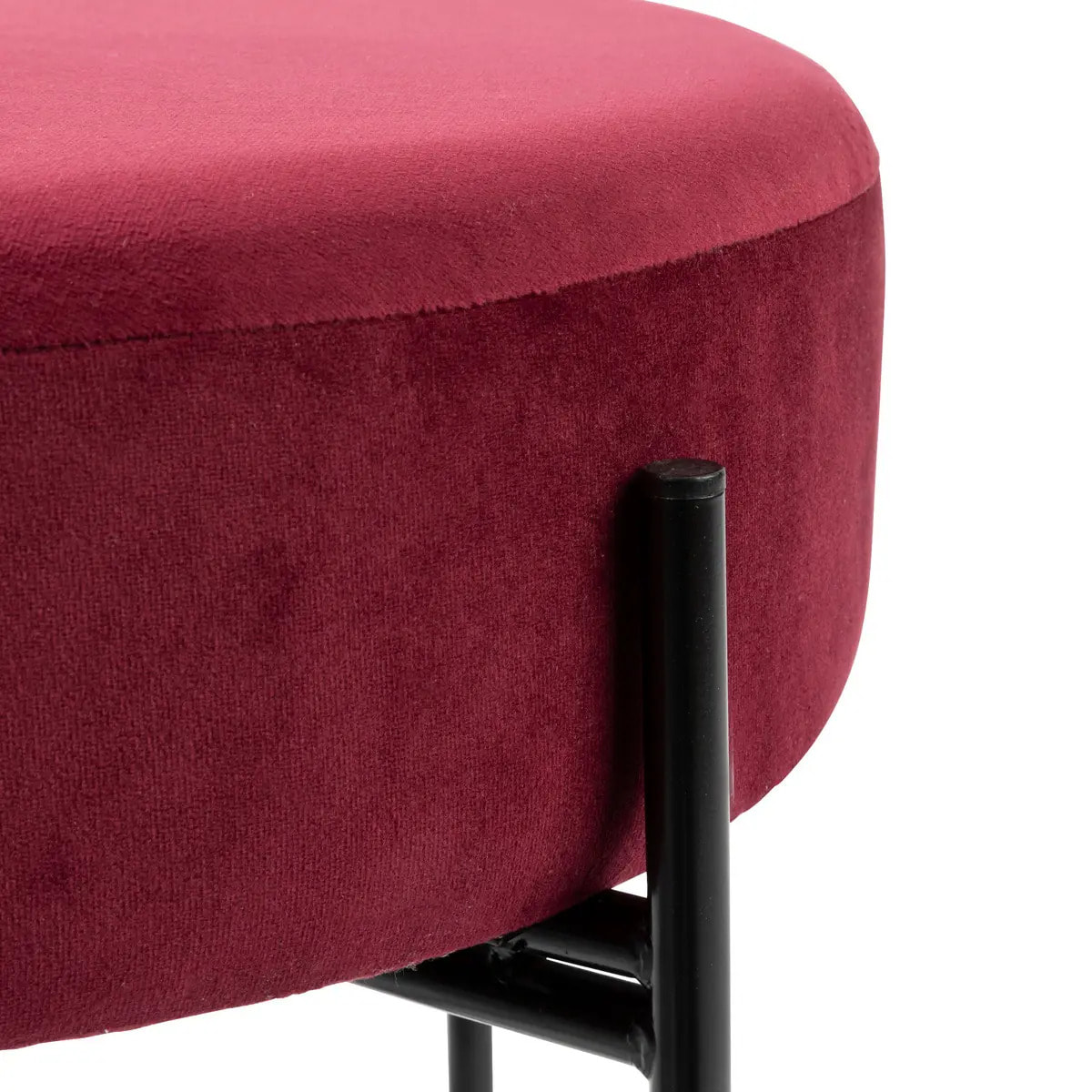 Tabouret Arty velours violet