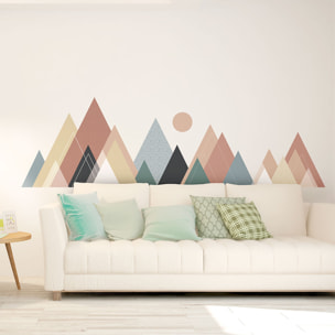 Stickers muraux - Décoration chambre salon - Autocollant Sticker mural géant montagnes scandinaves COLUMBANA