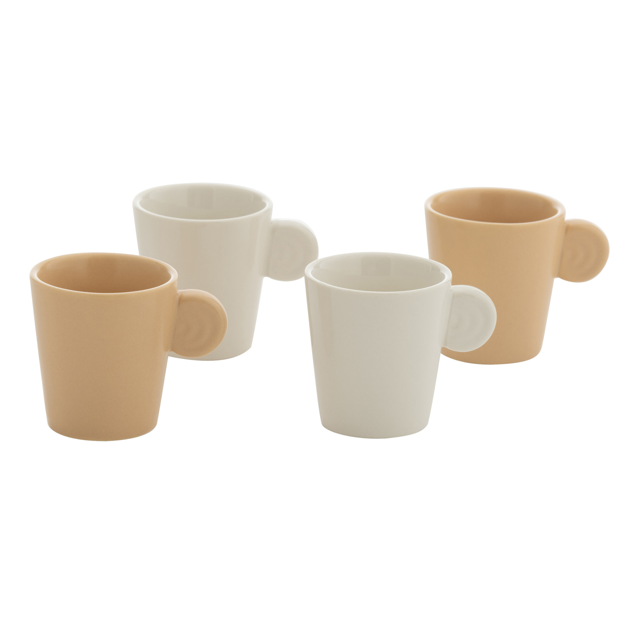 J-Line tasse - céramique - crème/blanc - boîte de 4
