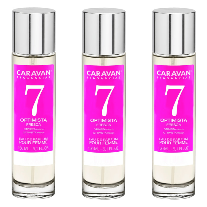 Caravan fragancias set de 3 frascos perfume de mujer nº7, de 150 ml