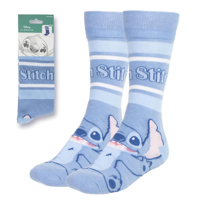Calcetines Stitch - Color Azul Claro - Talla 36-43