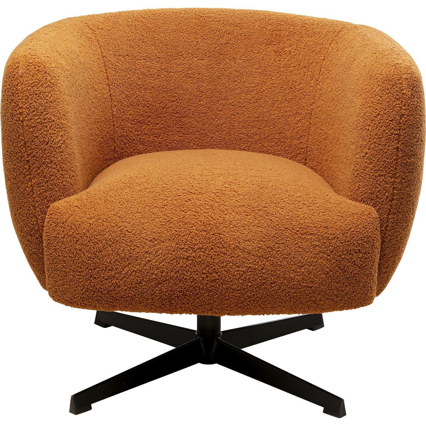 Fauteuil pivotant Fuzzy marron Kare Design